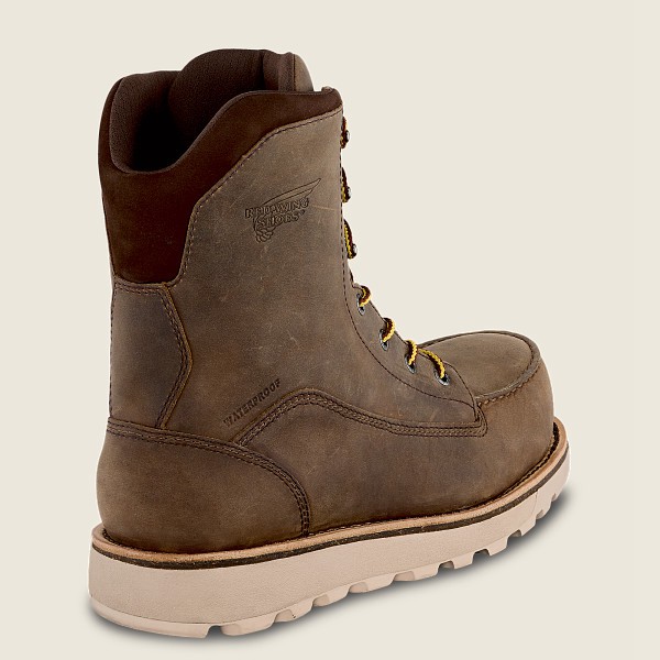 Botas de Seguridad Red Wing Hombre Kaki - Traction Tred Lite - 8-Inch Waterproof Toe - 584-HMQXYV